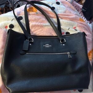 Coach Black Pebbled Leather Tote